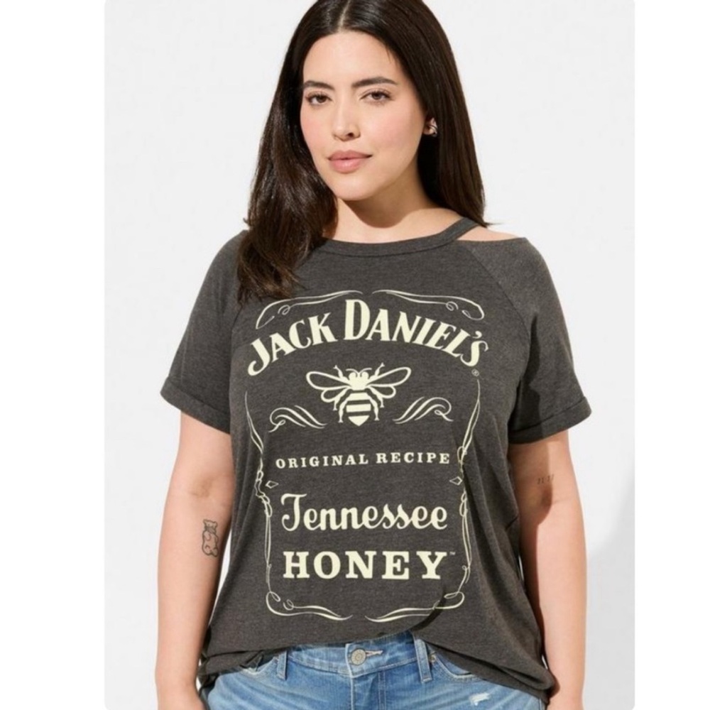 torrid Charcoal Gray Jack Daniel's Tennessee Honey Graphic Tee
